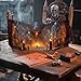 CZYY DM Screen 4-Panel Cardboard Game Master Screen with Erasable & Clear Pockets, Dungeon Artwork Game Master Shield Tool for Dungeon Master and RPG Player (Style A)