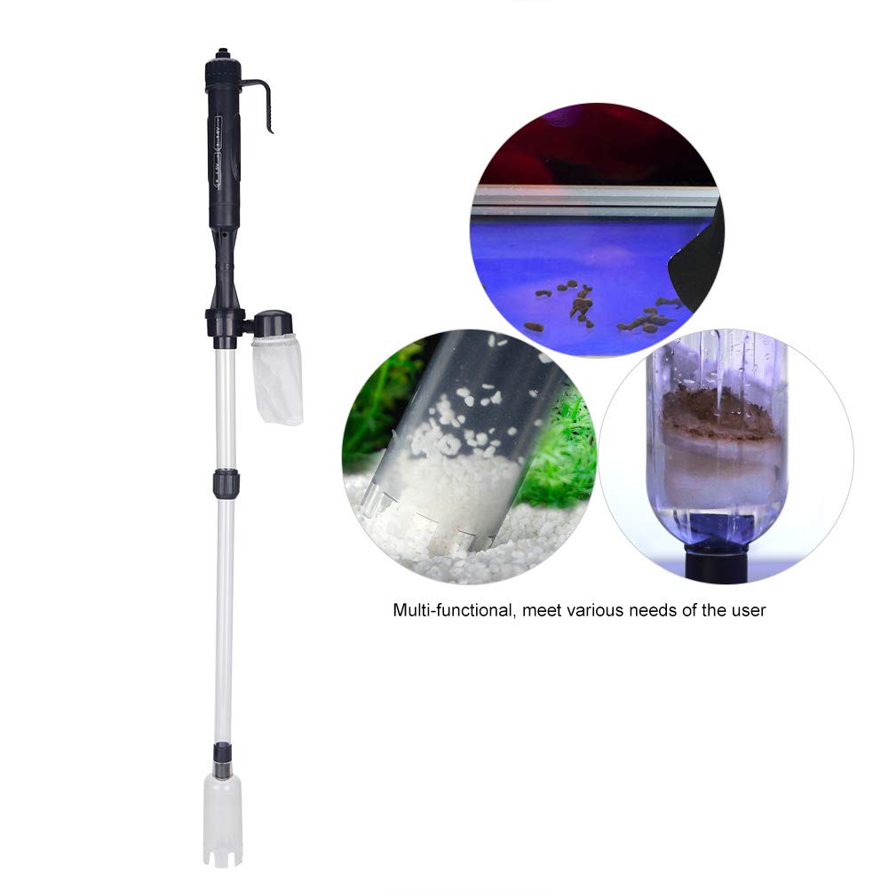 Electric Fish Tank Aquarium Gravel Cleaner Vacuum Sand Washer Cleaning Pump Device Multi Functional Water Changer Filter Suction Fish Waste for Aquarium Maintenance ABS Material