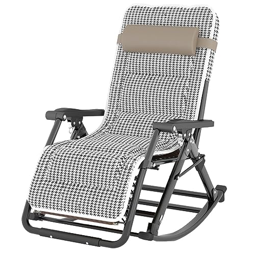 Silla ajustable de gravedad cero con cojín extraíble y reposacabezas, reclinable plegable para patio, césped, playa y terraza, silla de salón al aire libre (gris)