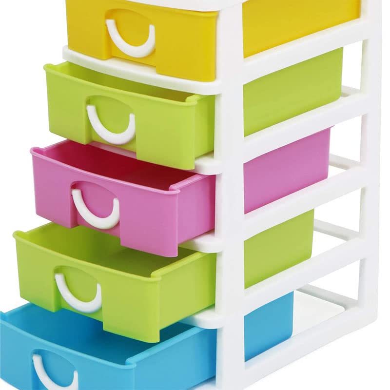 Cassettiera Organizer Turia 3 Cassetti - Motivo Vimini, Verde, 17x13.5x18cm