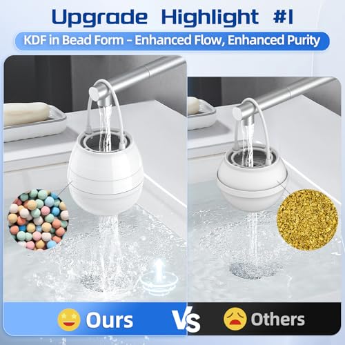 Bath Water Filter for Tub Faucet with Overflow, 10-Layer Filtration, 7500 Gallons, Removes Chlorine, Hard Water Softener, Vitamin C, Skin & Hair Care