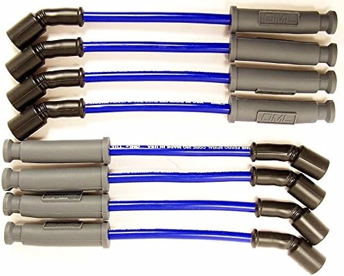 4.8L 5.3L 6.0L V8 99-07 with Round coils only 10mm High Performance Blue Spark Plug Wire Set 48314
