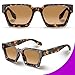VISOONE Fashion 100% UV400 Protection Rectangle TR90 Y2K Sunglasses Accessories for Women Men RIVER