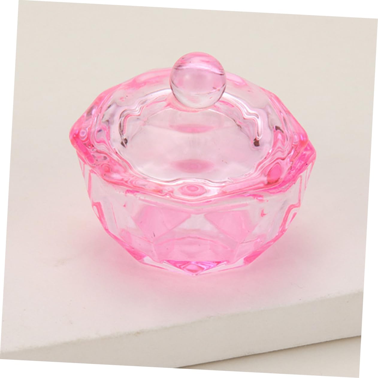 LIFKOME 2Pcs Dappen Dish with Lid Acrylic Powder Storage Bowl for Nail Manicure Tools Lightweight Portable for Nail Salon Use