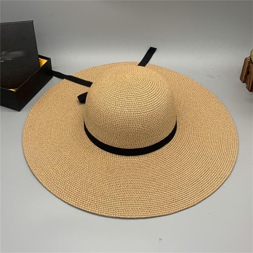 Chapeau de plage pliable en tresse de papier chiffré compact - 3