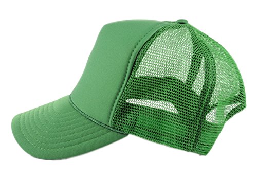 Image of NYFASHION101 Plain Mesh Trucker Hat - Breathable 6-Panel Daily Snapback Cap, Customizable Ideal for DIY Embroidery & Patches