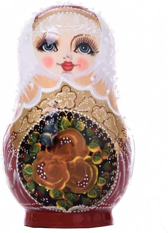 HRTC Handmade Matryoshka Traditional 7 Pieces Russian