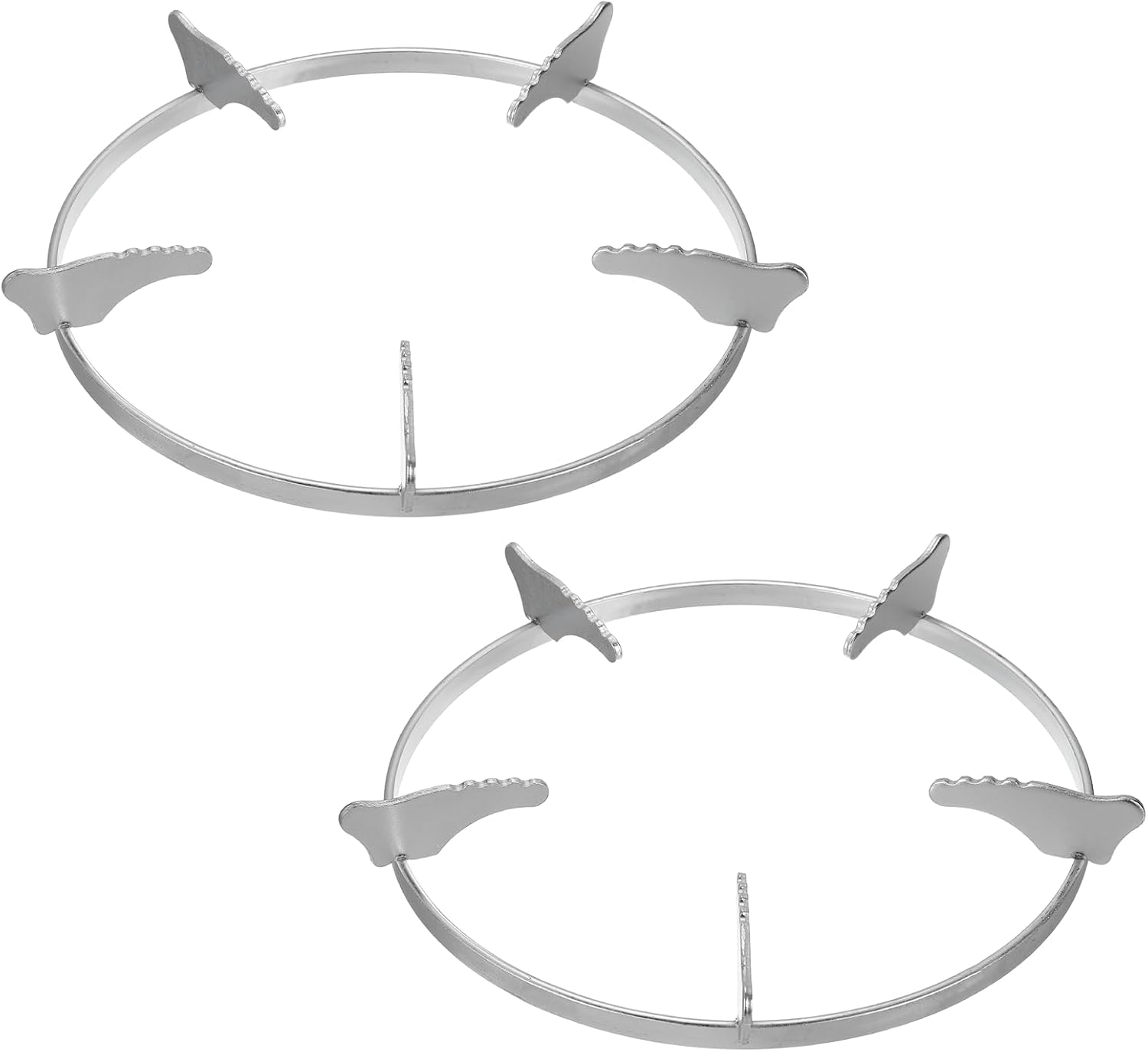 PATIKIL 2 Pcs Wok Ring for Gas Stove, 8.6 Inch Cast Iron Gas Stove Rack Wok Support Ring Round Cooktop Stand Brackets Replacement Accessories for Home Kitchen Burner, Silver