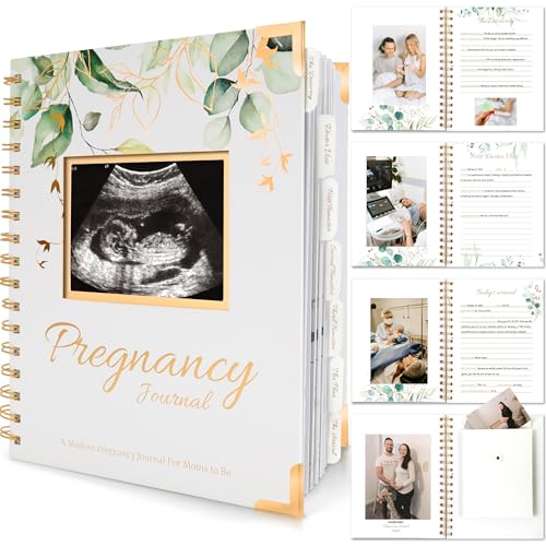 Pregnancy Journal for First Time Moms Gifts - 90 Pages Hardcover Pregnancy Memory Book,...