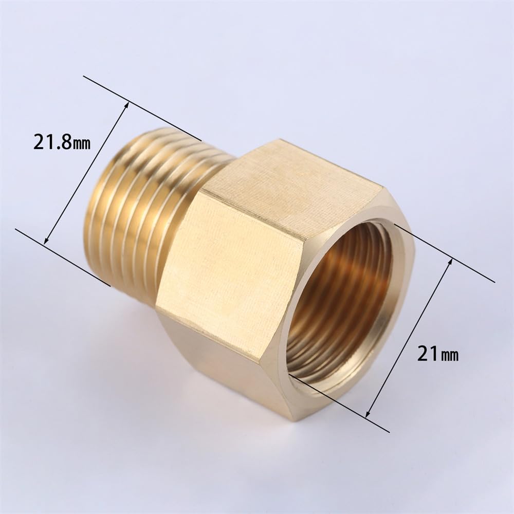 Mosiężny adapter konwertera W21.8 do G5/8 lub G5/8 do W21.8 Złącze regulatora butli do regulatora CO2 w akwarium, 4