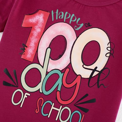 Image of 100 Days of School Shirt Girls and Kids Unicorn Heart Shirt