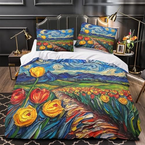 Housse de couette crâne impression 3D double 200x200cm en microfibre - 4