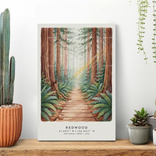 Poster Redwood poster de voyage aquarelle decoration murale maison 40x60 - 3