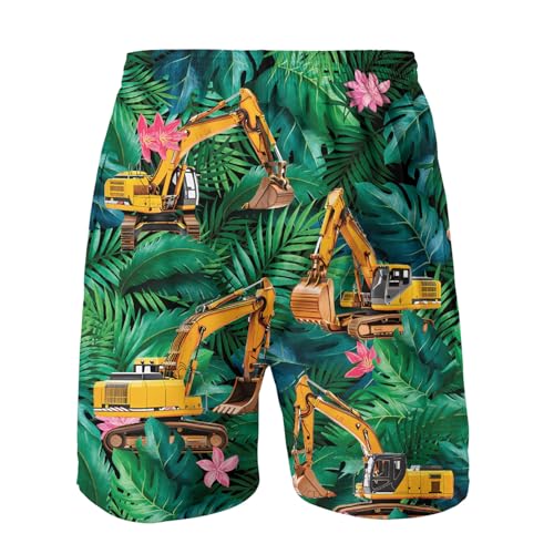 Men's Hotdog Beer Hawaiian Shorts Funny Sausage Hotdog Swim Trunks for Men Beachwear2