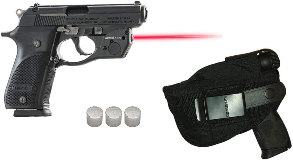 Laser Kit for Bersa® Thunder Plus w/Tactical Holster, Touch-Activated ArmaLaser TR29 / TR29s Red Laser & 2 Extra Batteries﻿ [ONLY fits Plus Models, get TR16 for Gen 1]
