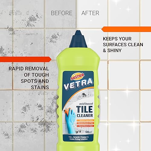 Image of Selzer Vetra Tile Cleaner, Remove Tough Stains and Maintain Beauty of Tiles - 500ml (Pack of 2)