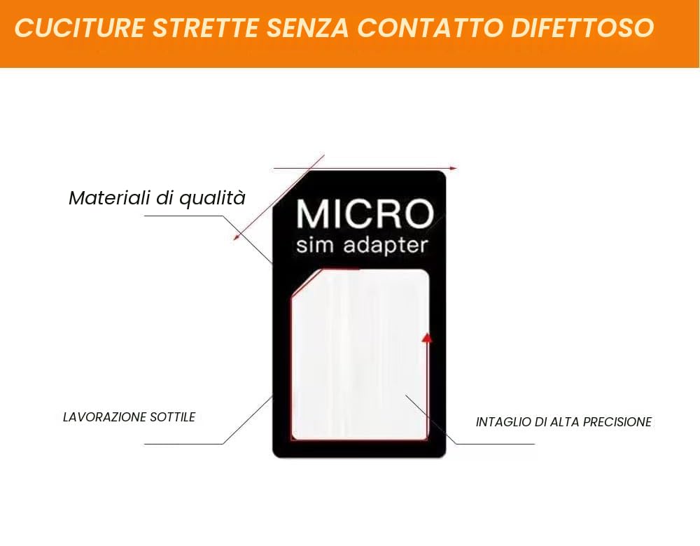 4 in 1 Adattatore per Scheda SIM, 3 Set Adattatore Sim Card, Kit Adattatore per Scheda SIM Appositamente Progettato, per Smartphone e Tablet Disponibile