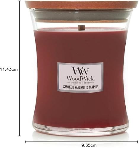 Vista 84 de WoodWick Cinnamon Chai - Vela de reloj de arena mediana, cera de mezcla de soja prémium con mecha de madera Pluswick Innovation