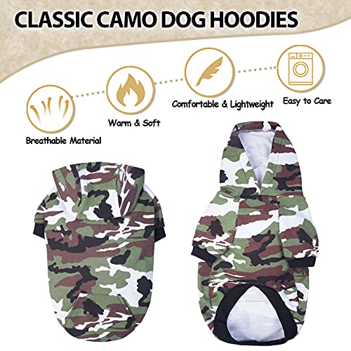 Aofitee Camo Dog Hoodie Coat Warm Dog Shirts Vest, Camouflage Pet T-Shirt Sweatshirts With Pocket, Cozy Puppy Pollover Pajamas Dog Cold Weather Clothes Apparel For Small Medium And Large Dog #TOP3