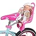 DRBIKE Doll Bike Seat for Girls Bike Attachment with Decorate Yourself Decals, Fits American Girl Dolls and 12