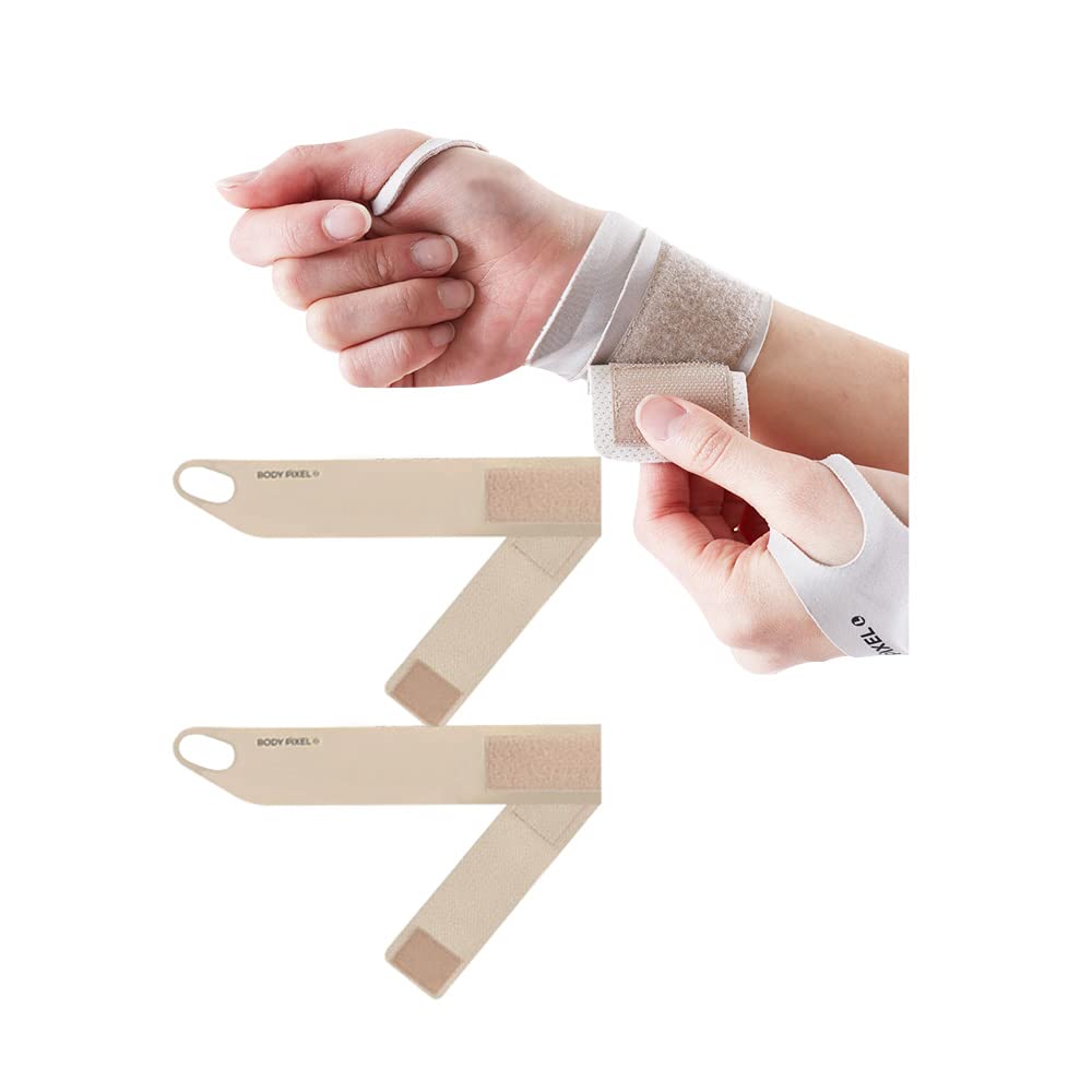 EPBWrist Support Strap Beige Wrist Brace Wrist Guard Set (Left + Right) Carry Wristband