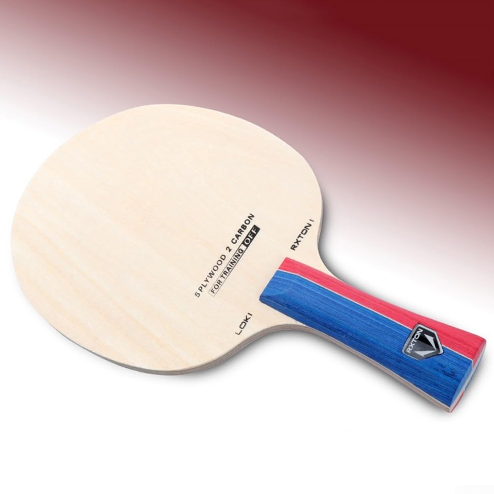 Lama aerodinamica della racchetta da ping pong che combina proprietà leggere di legno a 5 strati con due carboni