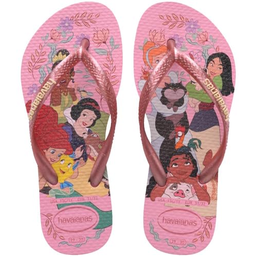 Havaianas - Kids Slim Princess, Tongs Disney Princess Pour Enfants, Design Élégant Avec Fines Lanières, Confortables Et Semelle Antidérapante, Filles