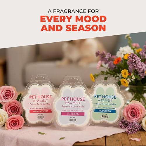 Image of One Fur All Pet House Spring and Summer Wax Melts for Pet Odor, Natural, Plant Based Soy Wax Melts, Long Lasting Fragrance for Fresh Smelling Homes, Watermelon Mojito