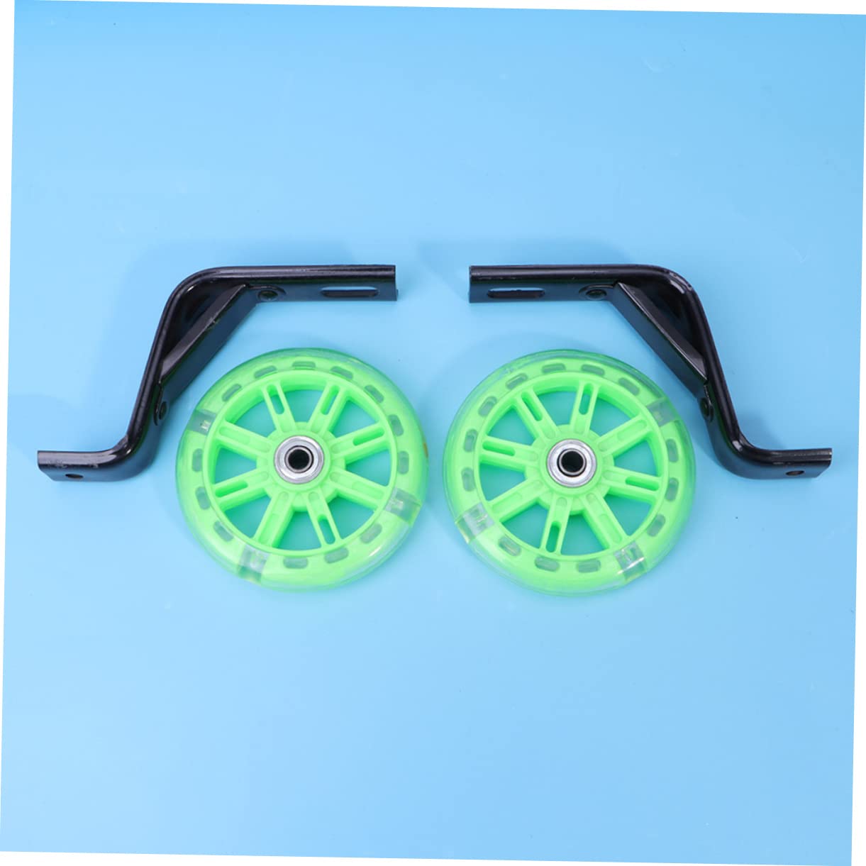 WOONEKY Ruedas De Entrenamiento De Bicicleta Soporte para Niños Ruedas De Entrenamiento para Niños Pequeños Niños Estabilizadores Visera Rueda De Entrenamiento Comercial Green