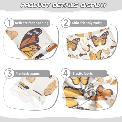 Monarch Butterfly Kids Girl's Legging Soft Full Length Yoga Pants Gym3