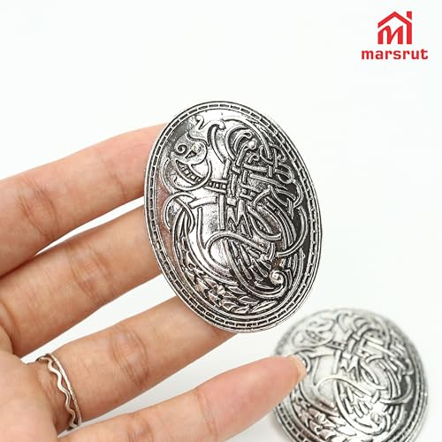 Viking Brooches Norse Dress Apron Pins Nordic Cloak, Shawl, Coat, Sweater Buckle Set with Age Oval Brooch, Turtle Amulet, Sweden Pin, Talisman, Shield Clasp Clothes Fasteners for Women Men4