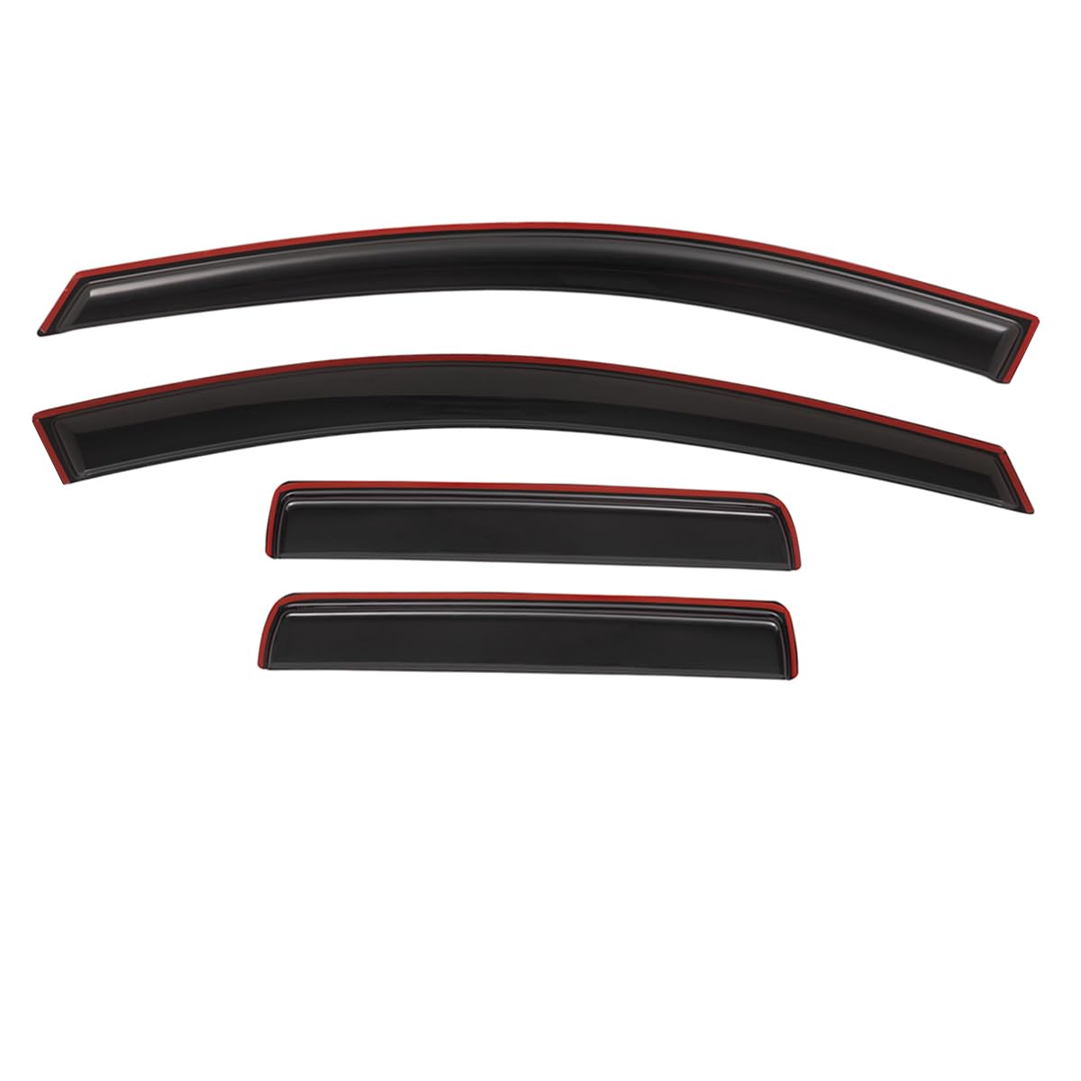 Lightronic WV194804 in-Channel Window Rain Guards, Dark Smoke, 4-Pieces Set, Fits 2019-2024 Chevrolet Silverado 1500/GMC Sierra 1500, 2022 Silverado 1500 LTD, 2022 Sierra 1500 Limited, Double Cab