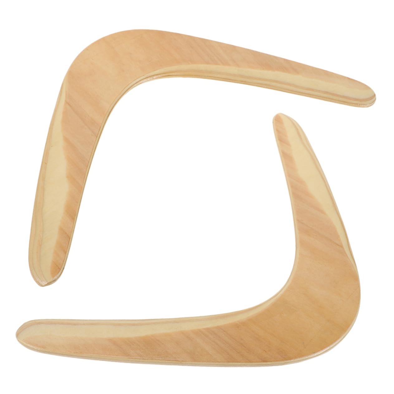 2piezas Boomerang De Madera Artesanal para Ejercicio Aire Diseño Aerodinámico para Lanzar y Atrapar para Estudiantes y Actividades Recreativas