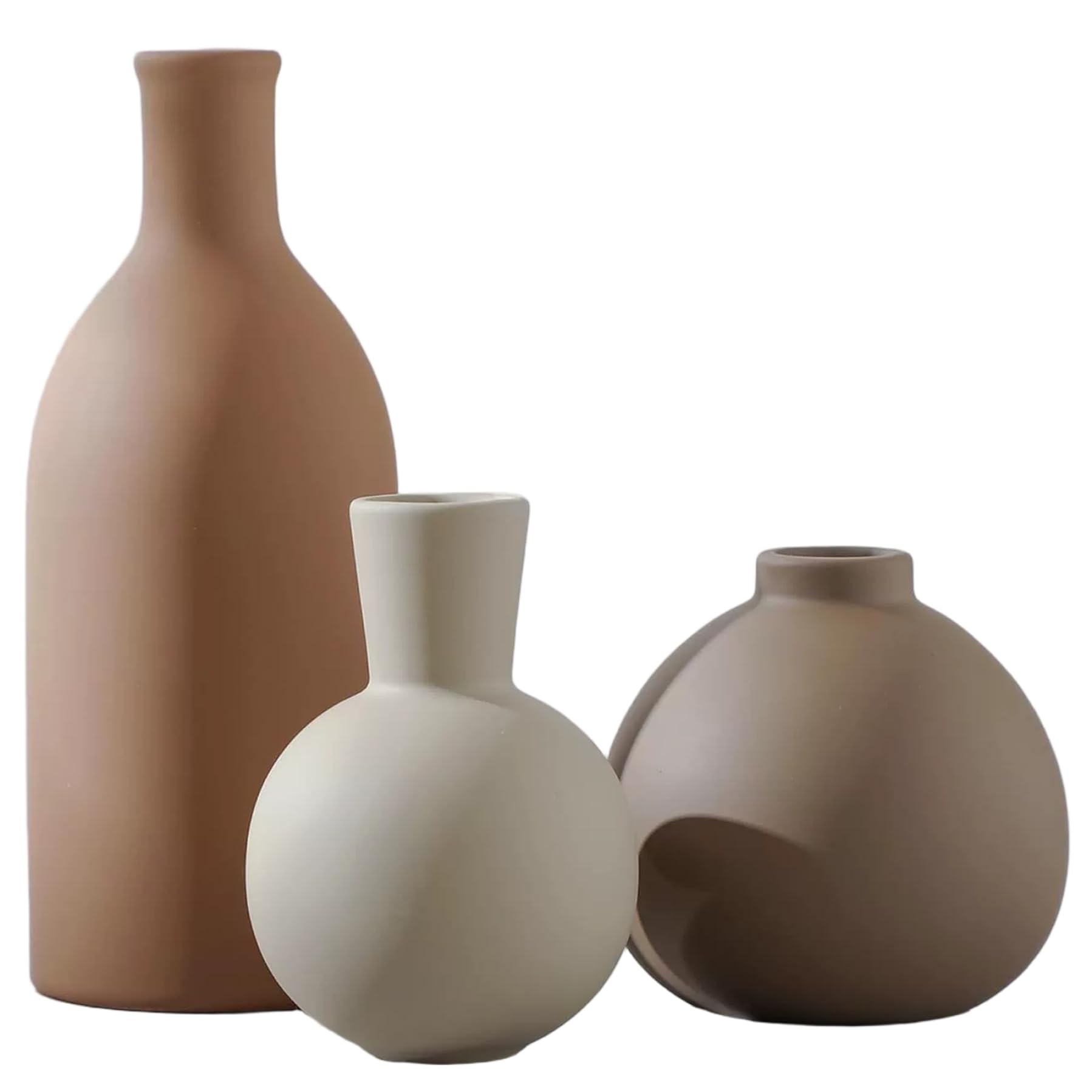 Set di 3 vasi in ceramica, stile rustico, decorazione da fattoria, per fiori, soggiorno, cucina, camera da letto, bagno