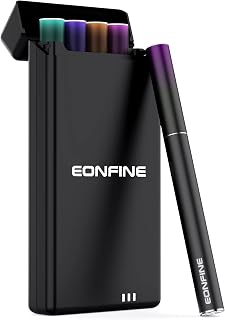 Eonfine 電子タバコ vape 禁煙グッズ でんしたばこ 人気 禁煙パイポ 水蒸気タバコ ニコチンなし | プルームテックバッテリー用のケース カートリッジ4本とバッテリー1本付き 1200mAh大容量