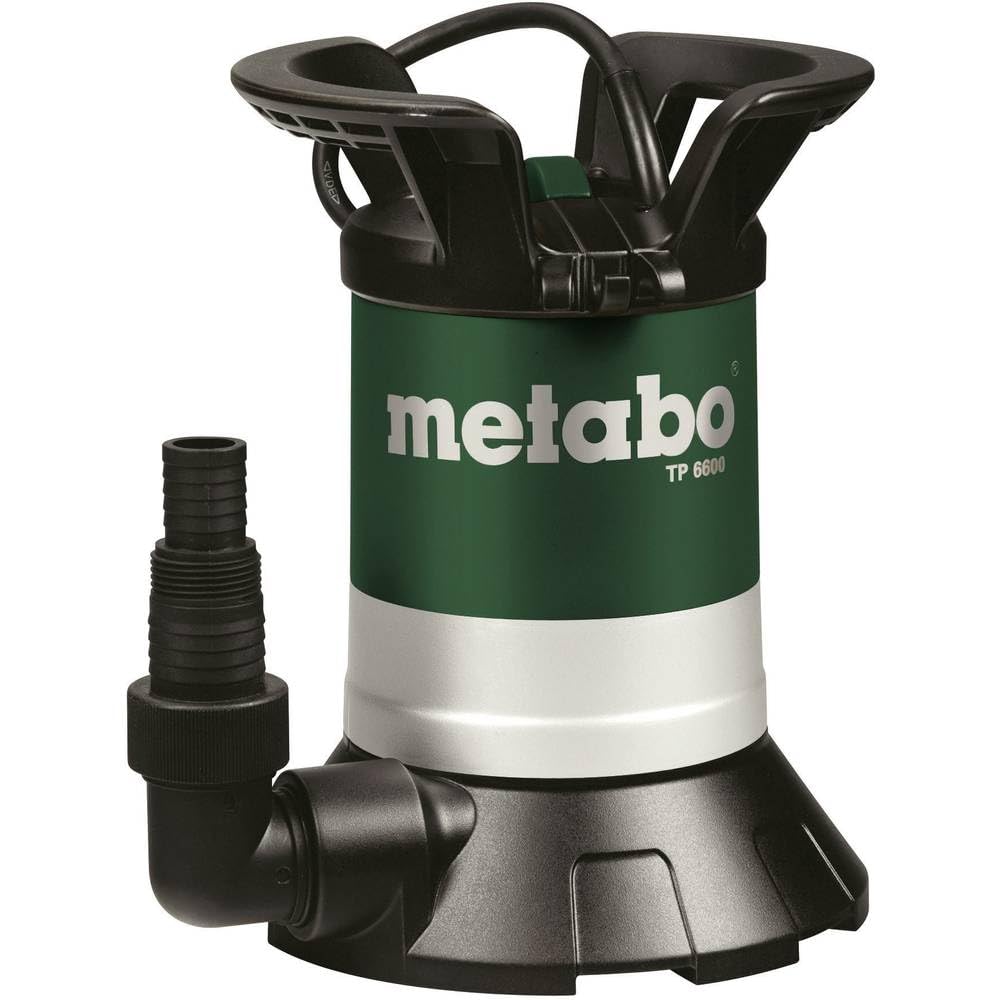 Metabo 250660000 temiz Dalgıç Pompası TP 6600 | + Winkelanschlussstueck Multiadapter | gövde plastik/aşırı yük koruması/(250 W/f. miktar 6600 L/H/baskı: 0,6 bar)