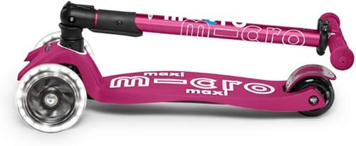 Miniatura 6 de Micro Kickboard  Triciclo Maxi Deluxe Led plegable  Con tres ruedas inclinado a girar plegable para llevar  Micro Scooter diseñado para niños con