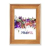 Classification: cadre photo Beauty Gift Londres - Bretagne Ville Aquarelle Cadre de Photo en Bois de Bureau Affichage Tableau Art Peinture Plusieurs Ensembles