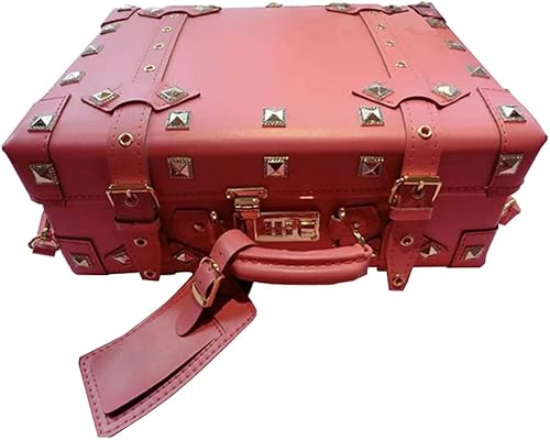 1 maleta vintage con candado pequeñas maletas antiguas de viaje cofres de almacenamiento apilables para joyas caja de pecho para recuerdo exhibición