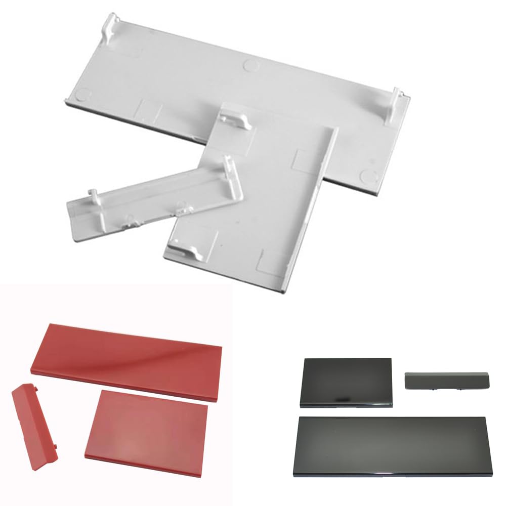 NSLikey Replacement Memeory Card Door Back Door Cover for Wii Console 3 in 1 Door Covers shell (Black)