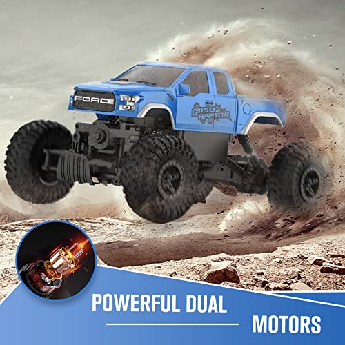 Image of DOUBLE E Ford Raptor F150 RC Truck,10.67inch Monster Truck with 4WD Power | Dual Motors & Off Road Crawler Vehicle RC Car for Kids 6-12, Birthday Gift for Boys