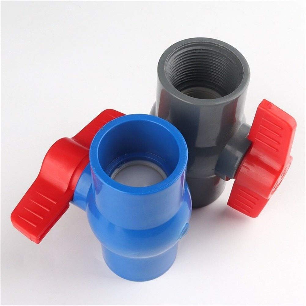 Tubo de PVC 4pcs ~ 110 mm Válvula de bola de PVC de 1 1/4"~ 4" adaptador 40 Rosca hembra Válvula de Globo Jardín de riego del tubo de agua del tanque del acuario Conectores tubo