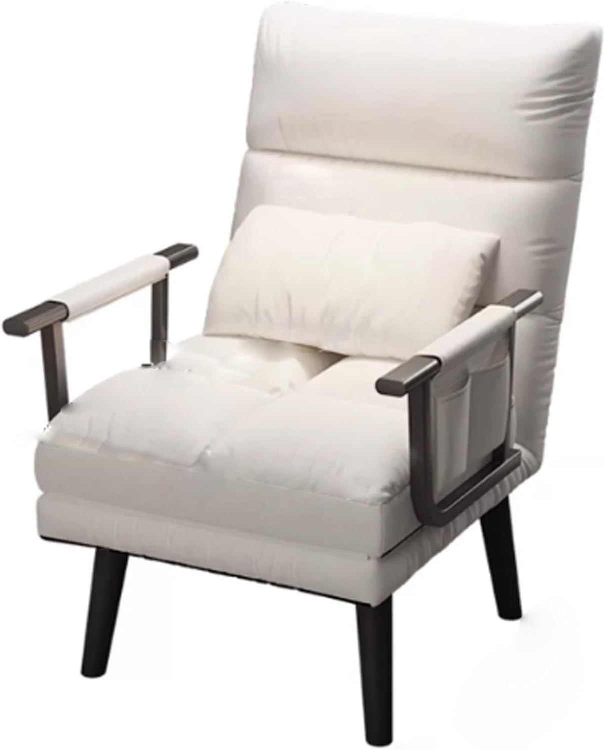 Canapé-lit pliant paresseux convertible 3 en 1 en velours gris