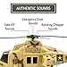 Lollipop United States Army Friction Powered Rescue Helicopter Toy - 1:16 Scale Model Military Copter w/ Hook, Light & Sound