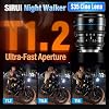 SIRUI Night Walker 16mm S35 lente gran angular cine, apertura grande T1.2 lente de enfoque manual para cámaras E Mount, FX30, ZVE-10, A6500, A6600 (MS16E-B, negro) 6