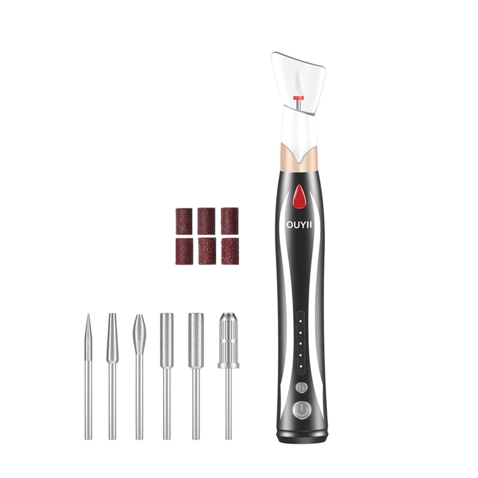 Trapano for unghie elettrico senza fili, fresa for lima for ricaricabile for dispositivo di rimozione del gel for pedicure for manicure, strumenti for levigatrici Potente ed efficiente(Rose gold)