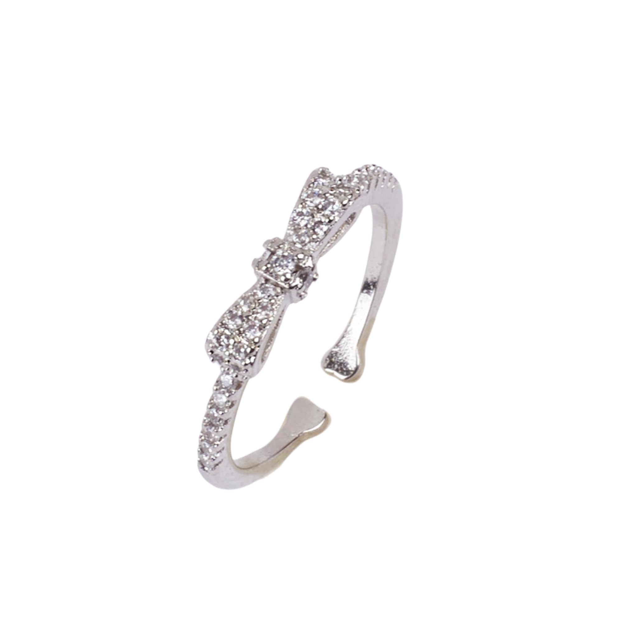 SALTY Margaret Crystal Bow Finger Ring for Women & Girls | 14K Gold Plating | Anti-Tarnish | Fancy | Stylish & Minimal | Birthday Gift | Aesthetic Jewellery | Accessories for Everyday Wear (B0DBZD18M2) Amazon Price History, Amazon Price Tracker