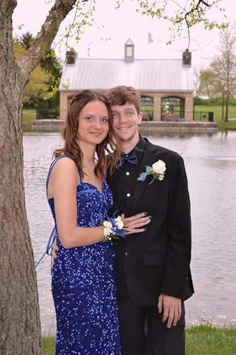 GUKARLEED Mermaid Sequin Prom Dresses High Slit Evening Gowns Formal Dress for Women V Neck Ball Gown Long Homecoming Dresses4