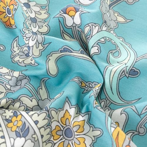 Susybao SZJRQC2023120702CA 100% Cotton Pillowcases Set Of 2 Queen Size Boho Paisley Patterned Pillow Cases Envelope Closure End Bohemian Floral Bed Pillow Covers Flower Pillow Protectors Soft thumb #3