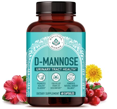 image for WellVida Natural D Mannose 1000mg Capsules | Antioxidant-Rich Cranberr